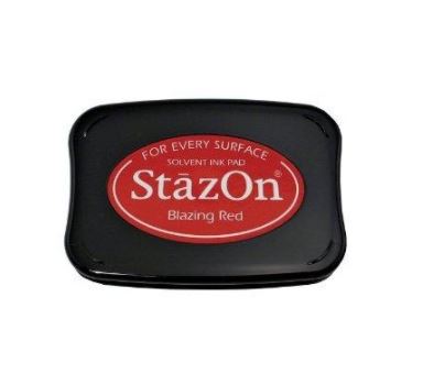 דיו יבש StazOn Solvent Ink Pad - Blazing Red